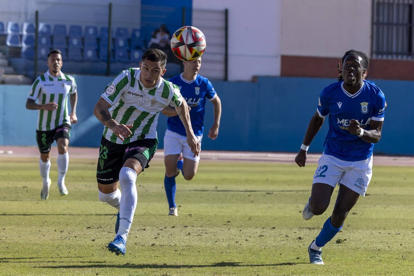 El Melilla-Córdoba CF y el gran susto con Gudelj, en imágenes