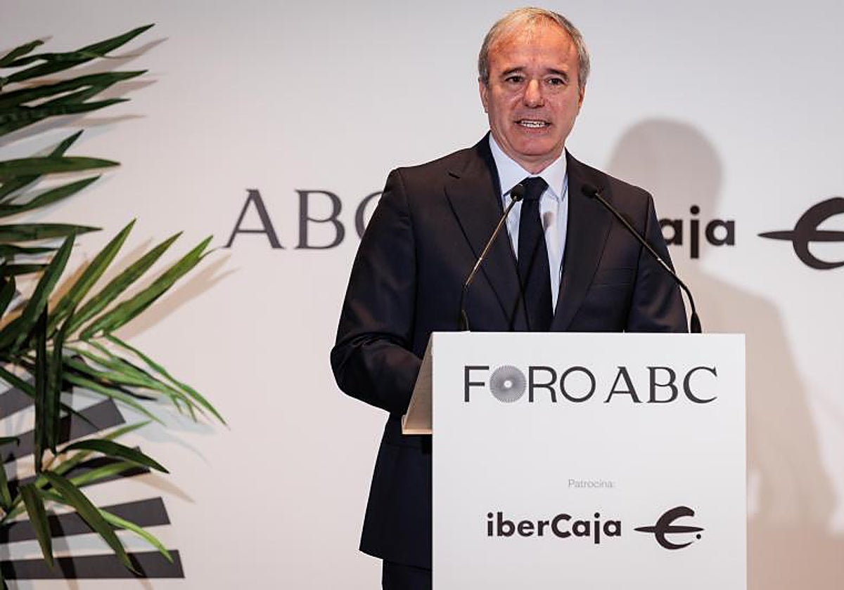 Jorge Azcón, presidente del Gobierno de Aragón, en la sede de ABC