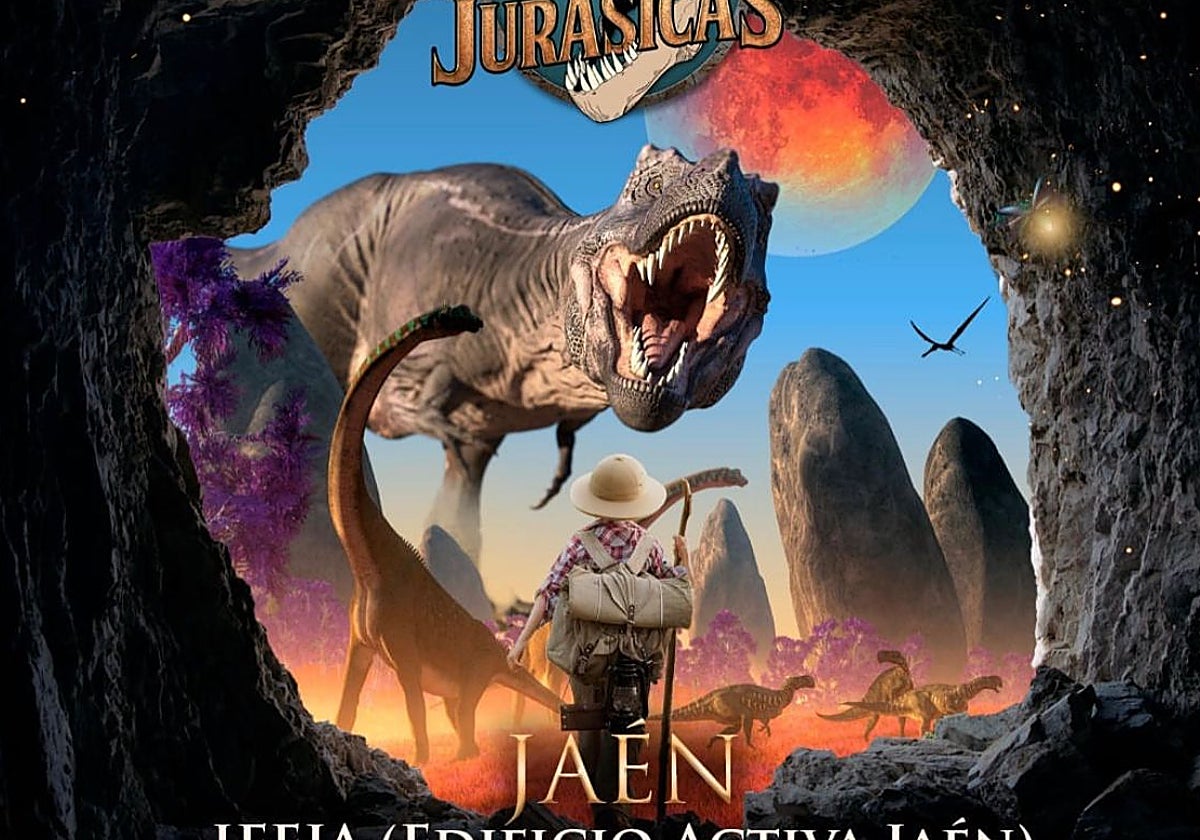 Cartel Exposición de Criaturas Jurásicas