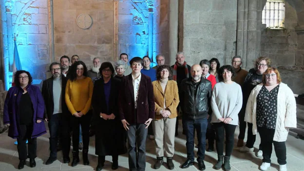 Ana Pontón, este miércoles, en el acto que el BNG ha celebrado en el Panteón de Galegos e Galegas Ilustres