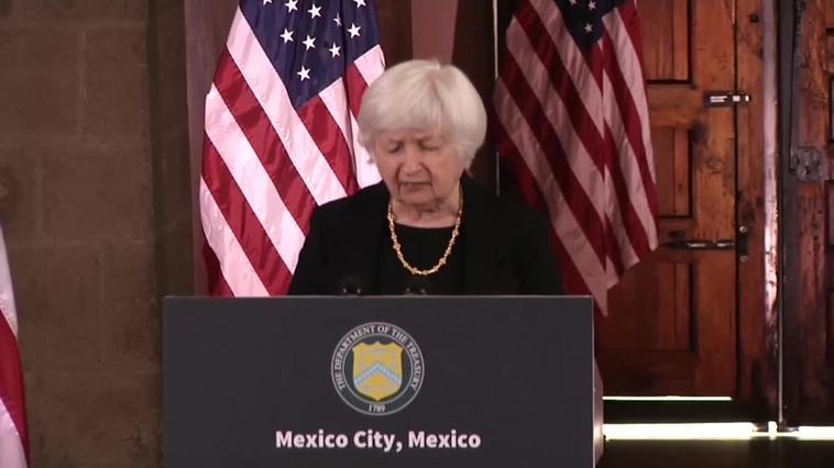 Yellen dice que la" mayor parte" del fentanilo procede de China y se "sintetiza" en México