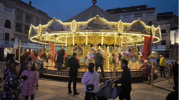 El 'Tío Vivo' en la plaza Mayor de Ciudad Real, uno de los atractivos de estas celebraciones