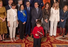 Pablo, el pequeño que ha protagonizado el momento más entrañable en el homenaje a la Constitución