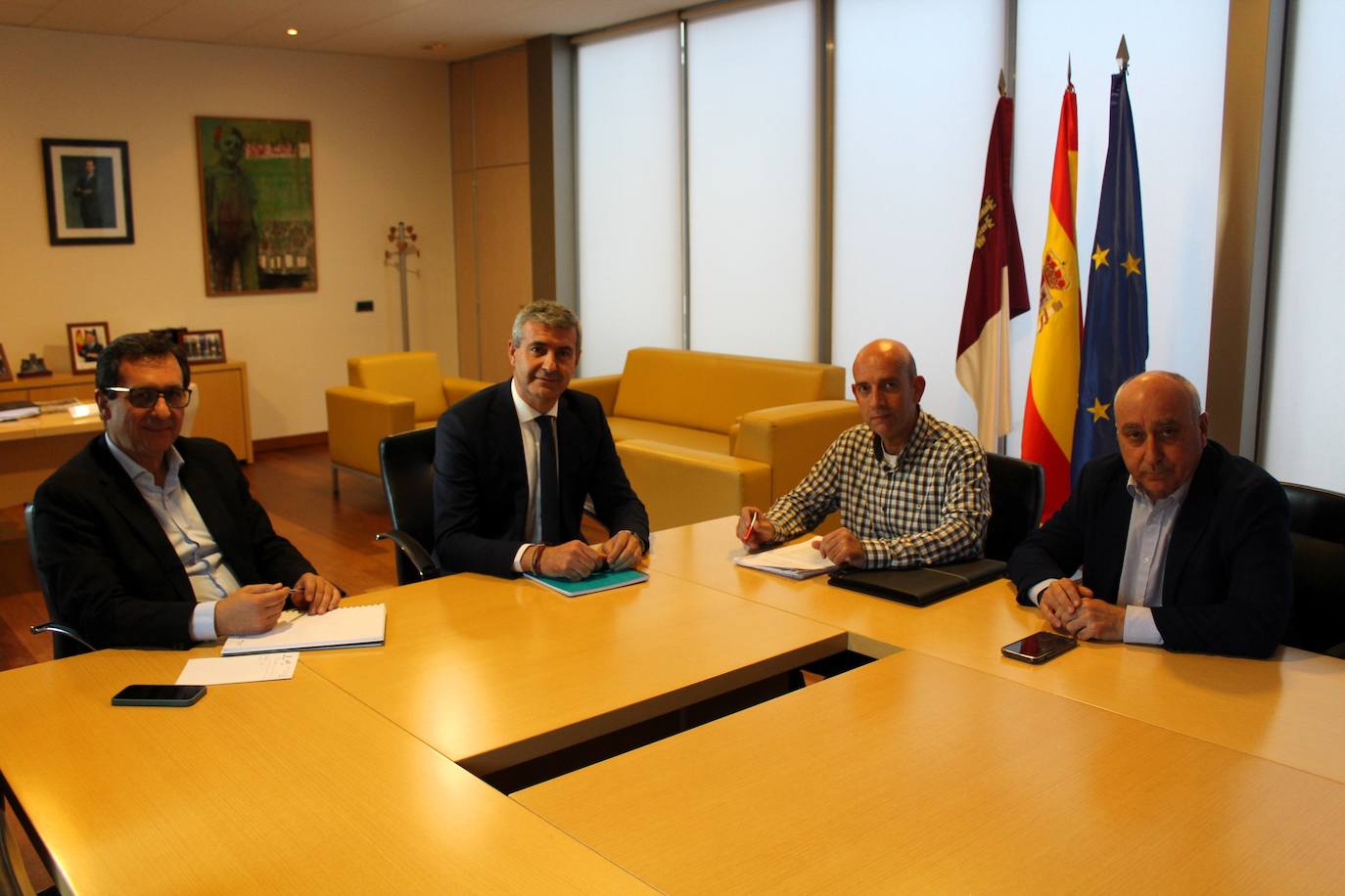 Álvaro Gutiérrez y Andrés Pina durante la reunión