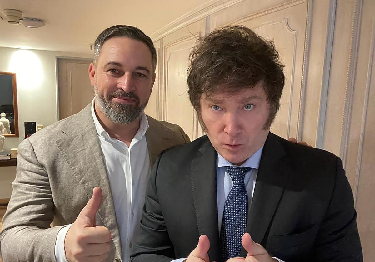 Santiago Abascal y Javier Milei, reunidos este sábado en Buenos Aires