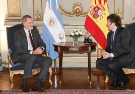 El Rey aborda con Milei en Buenos Aires las relaciones entre España y Argentina
