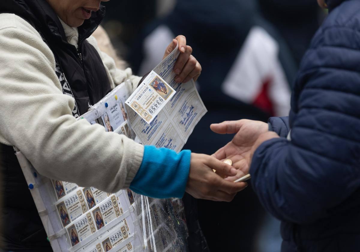 Venta de lotería en la calle