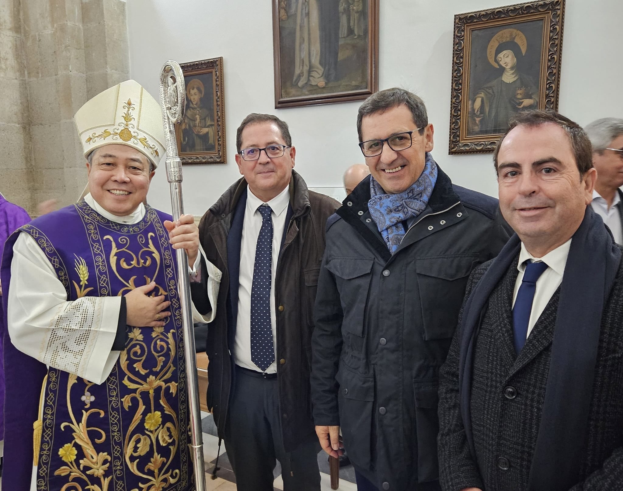 Bernardito Auza y Cleopas, Tomás Villarrubia, Javier Úbeda y José Gutiérrez