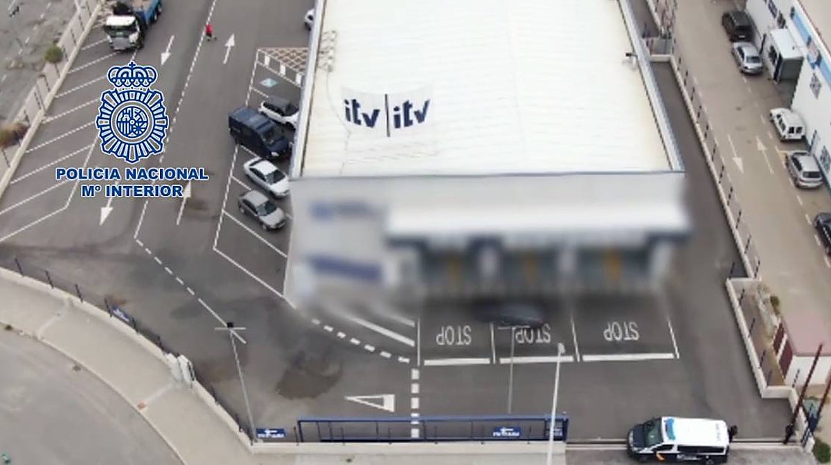 Imagen aérea de la estación de ITV donde se ha producido la investigación