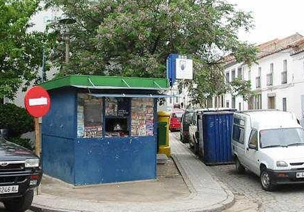 Imagen del quiosco de Belalcázar en el que se selló el boleto acertante de segunda categoría