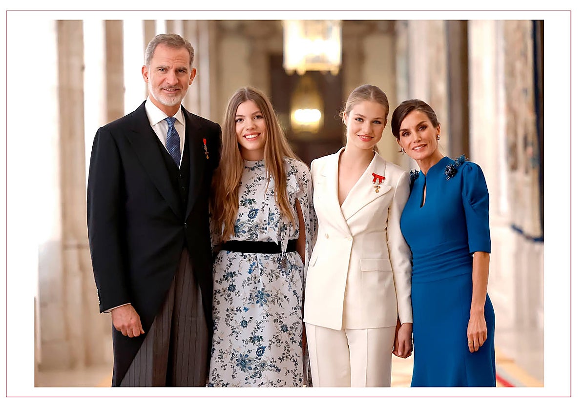 La felicitación de los Reyes y sus hijas para esta Navidad de 2023