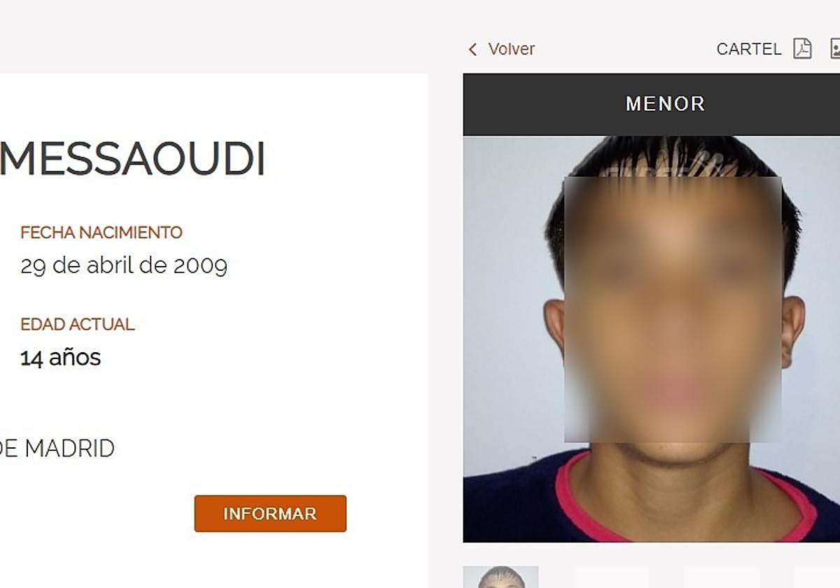 Ahmad Malah Messaoudi, el menor desaparecido en Getafe
