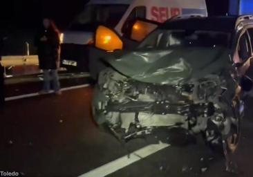 Un conductor kamikaze provoca un accidente en la A-5 y deja un muerto y cinco heridos