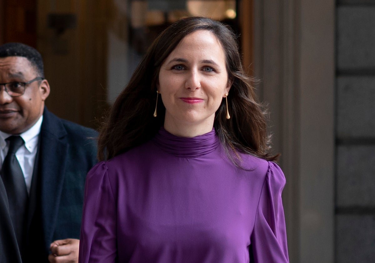 La secretaria general de Podemos, Ione Belarra, durante el acto de homenaje a la Constitución el pasado 6 de diciembre