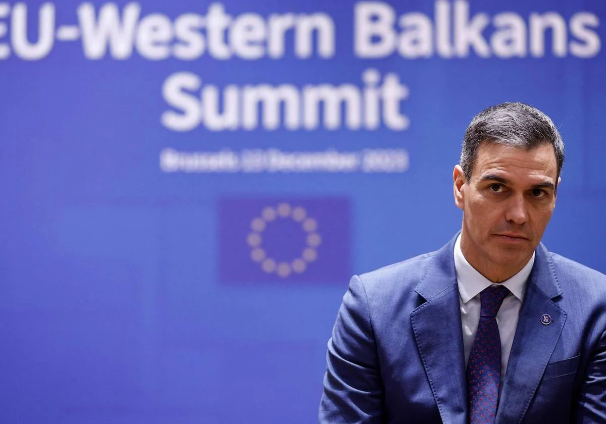 Pedro Sánchez, durante una de las visitas realizadas a Europa como presidente rotario de la UE,