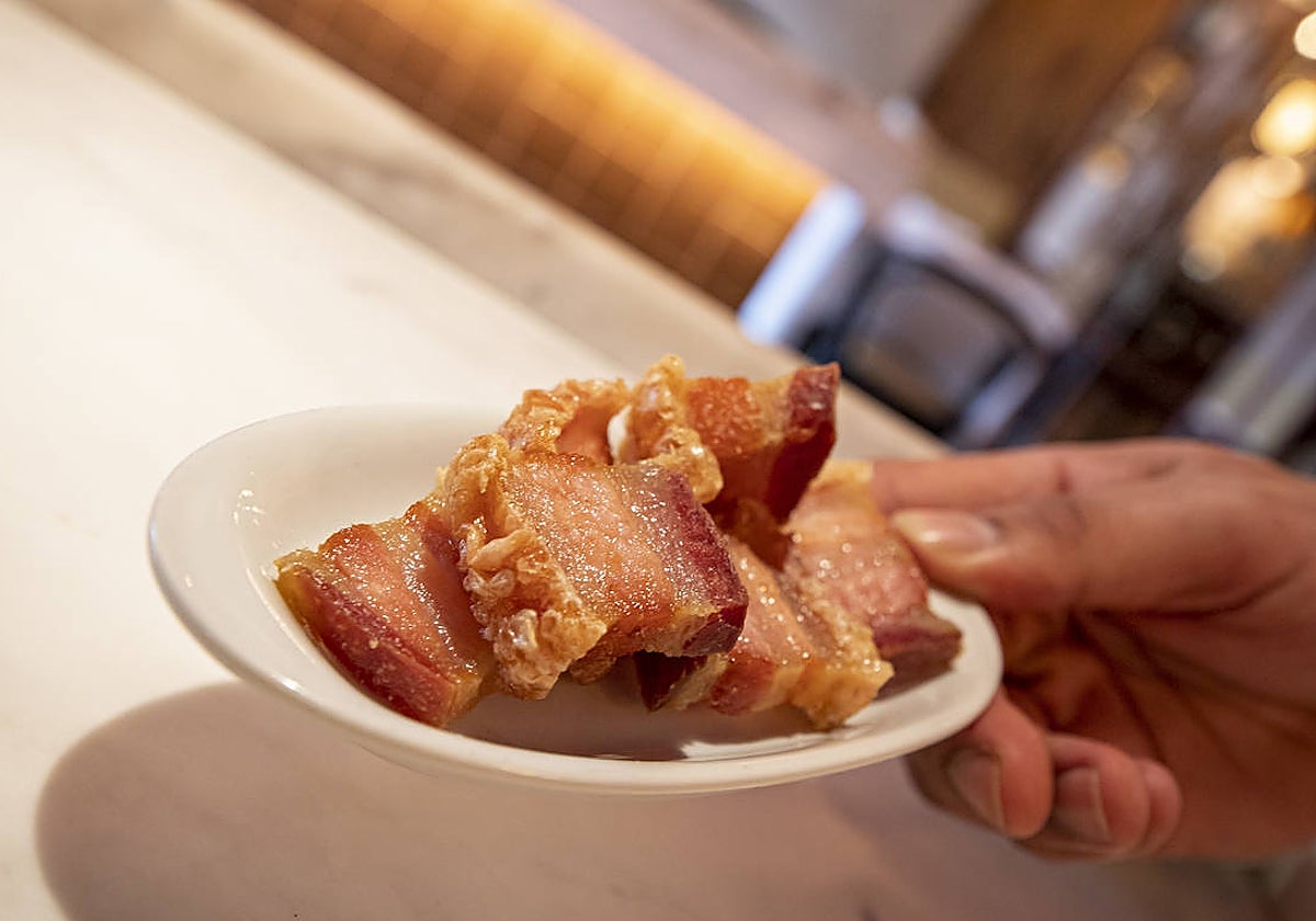 Plato de torreznos, en una imagen de archivo