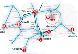 Vías y trenes de tercera, así funciona el transporte ferroviario en Andalucía