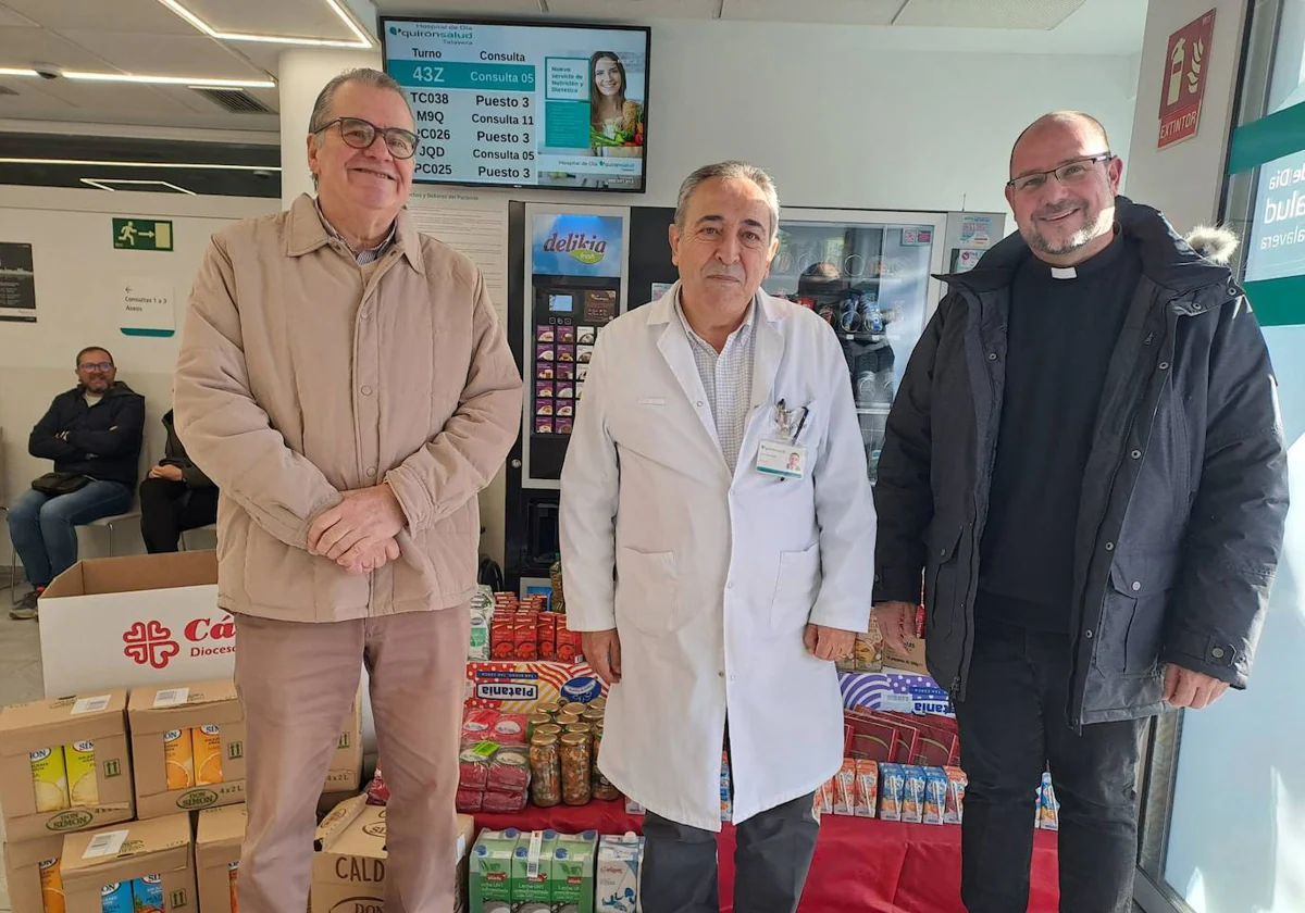 Recogida de alimentos en el hospital de día Quirónsalud de Talavera