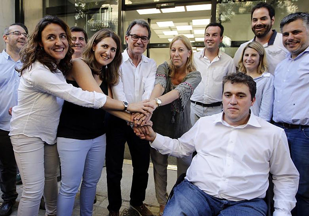 La dirección del PDeCAT, en 2016