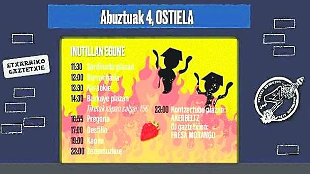 El cartel publicado por los jóvenes de Etxarri Aranatz