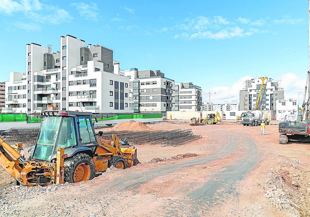 Viviendas en construcción en el barrio de El Cañaveral