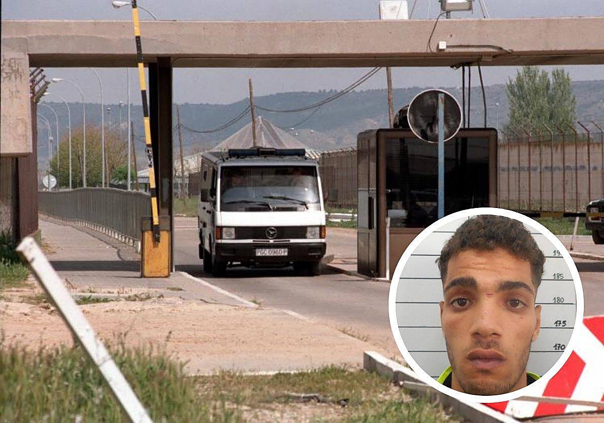 Acceso a la cárcel de Alcalá-Meco. A la derecha, el Pastilla