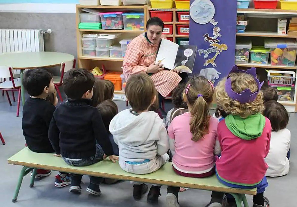 Imagen de archivo de un aula de infantil en un colegio de Valencia