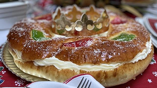 Imagen de uno de los roscones de la Pastelería Solano