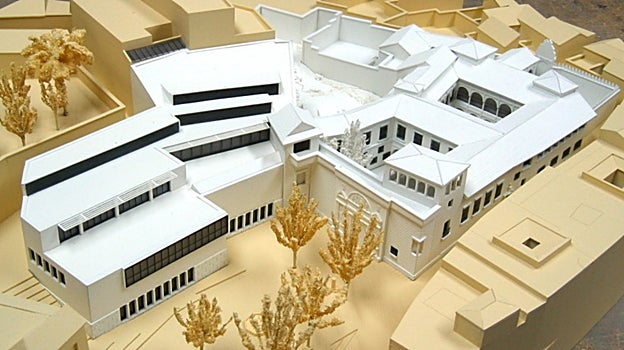 Huella, en blanco, del Arqueológico