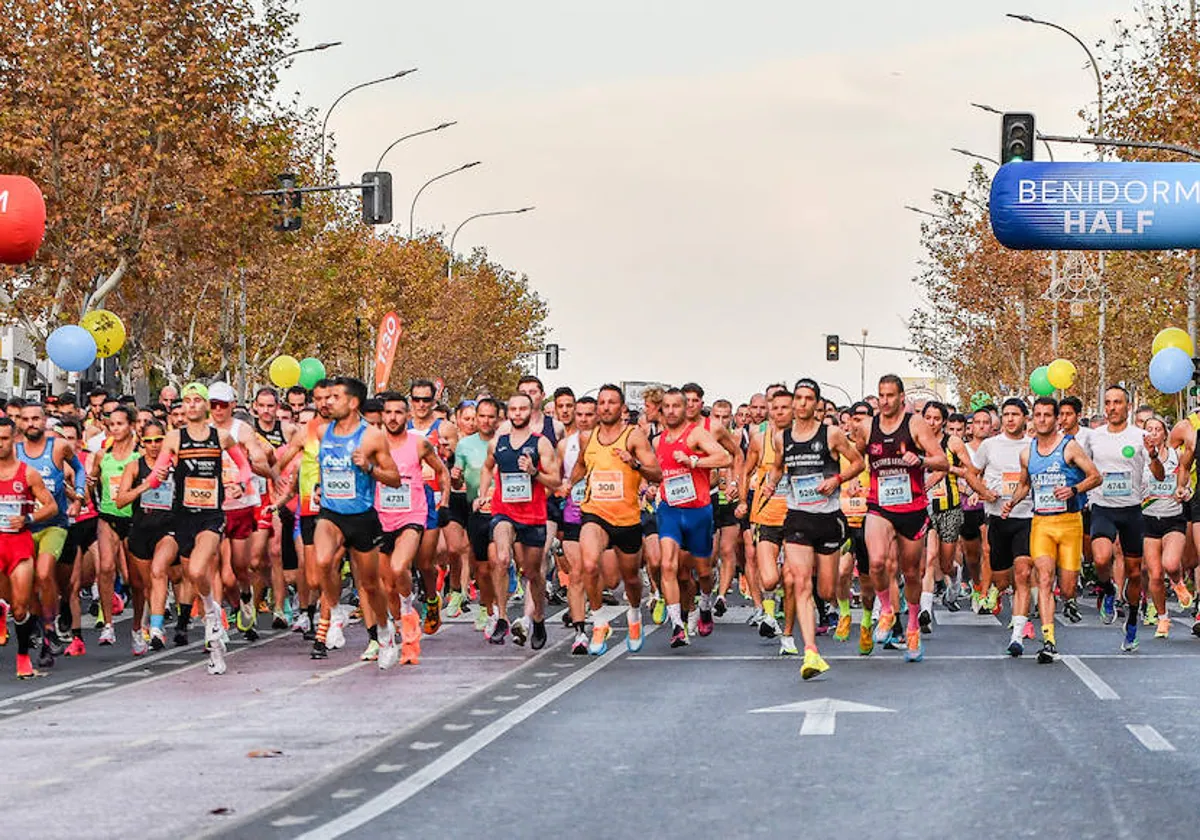 Imagen de la salida en la pasada edición de la Benidorm Half