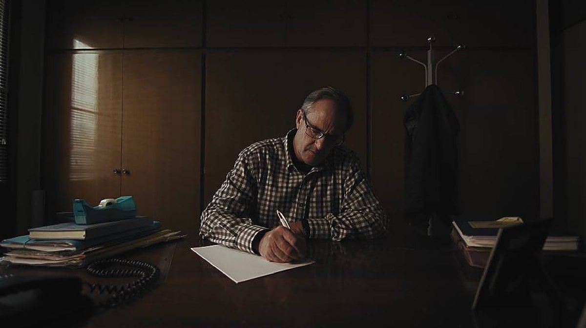 Imagen del vídeo que inmortaliza la carta remitida al British Museum