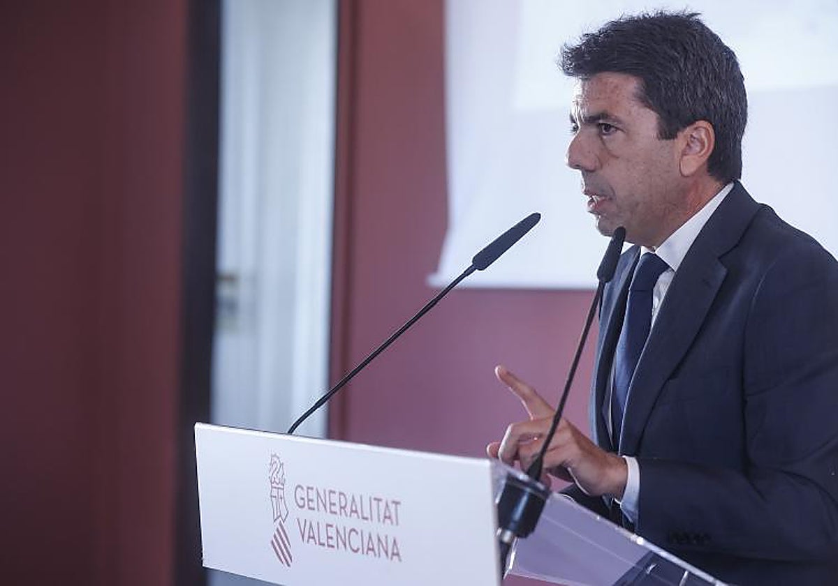 Imagen de archivo del presidente de la Generalitat Valenciana, Carlos Mazón