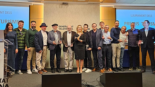 Ganadores de los Premis Turisme Comunitat Valenciana, este viernes en Ivat-tur de Benidorm.
