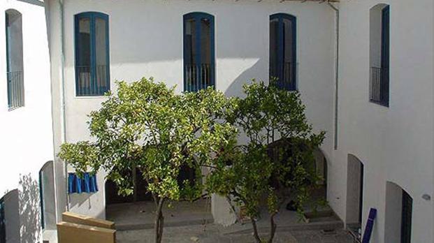 Patio del actual Colegio de Enfermería de la calle Velázqez Bosco.