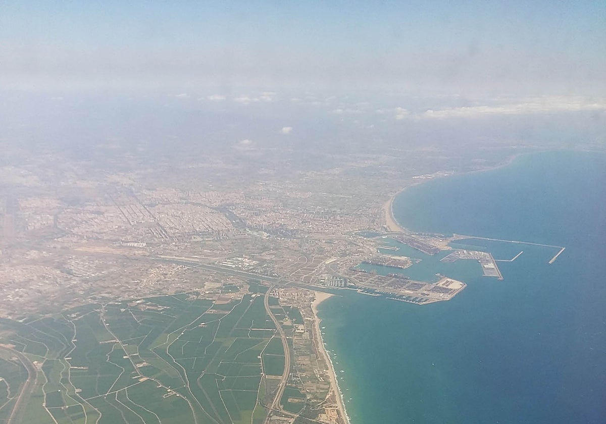 Vista aérea de las playas del sur de Valencia