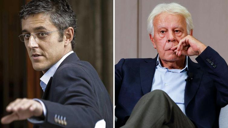 Felipe González y Eduardo Madina, las bestias negras de Pedro Sánchez, debaten en un acto público