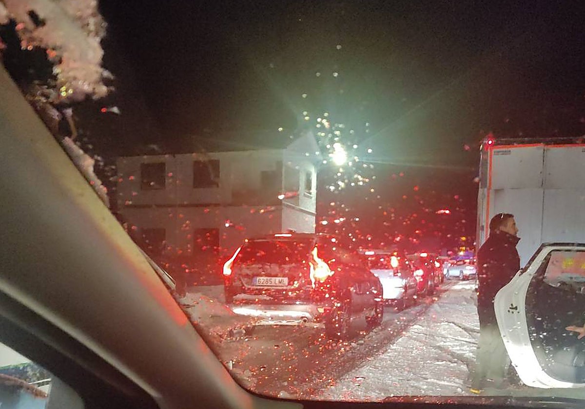 Atasco en Aldealpozo, en Soria