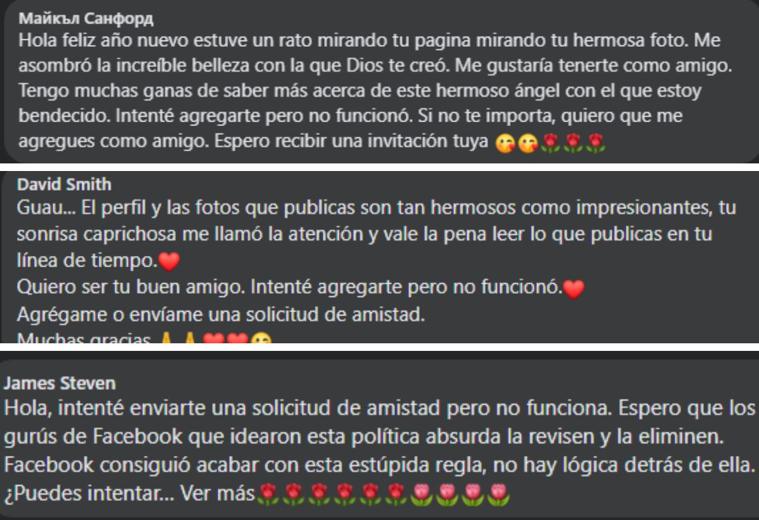 Algunos comentarios que recibían las mujeres