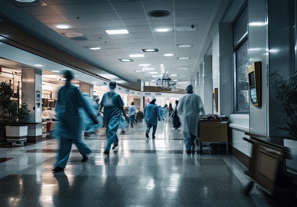 Profesionales sanitarios en un hospital