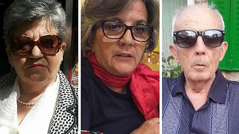 Ángeles, Amelia y Pepe, los tres hermanos asesinados