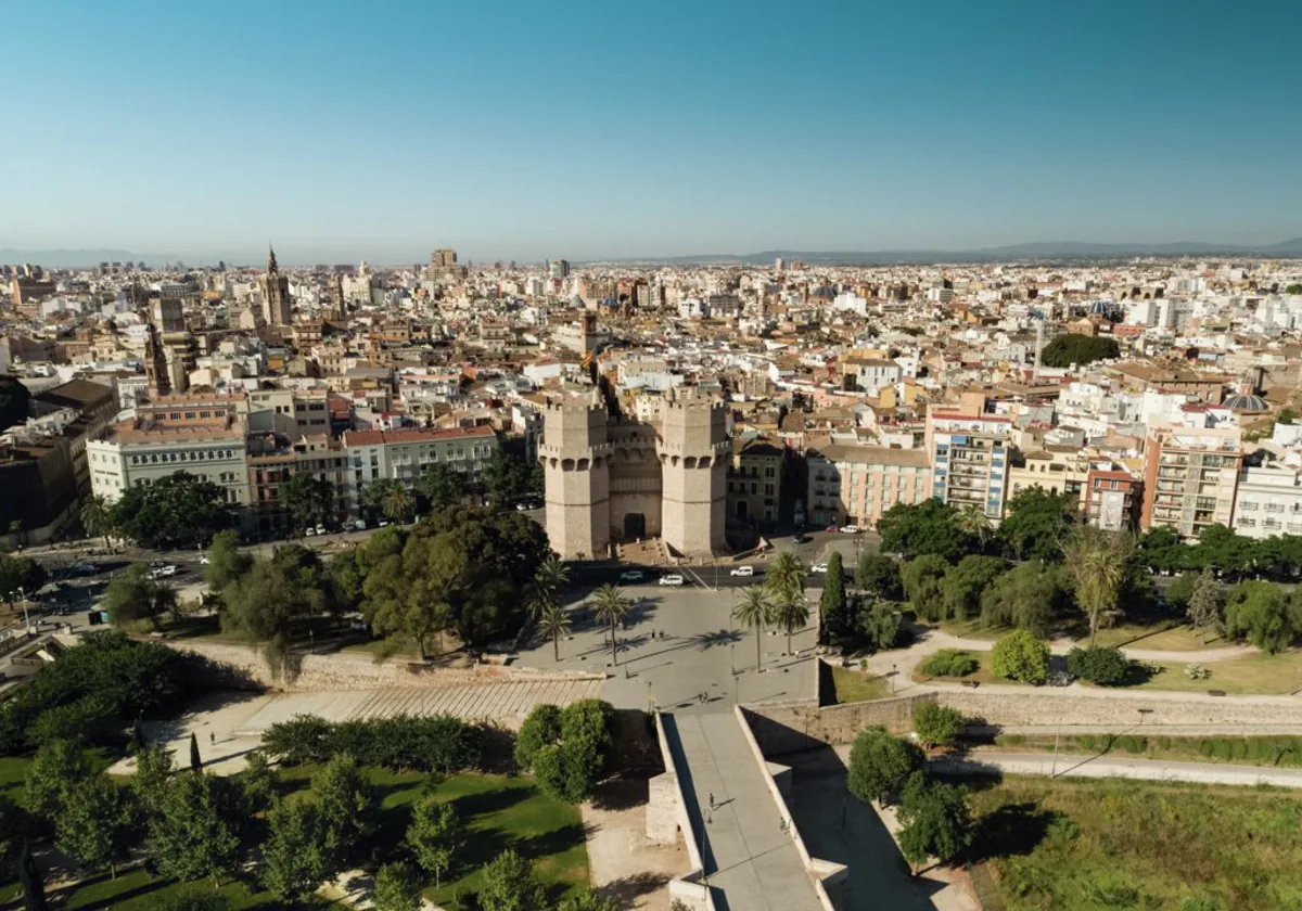 Imagen panorámica de la ciudad de Valencia