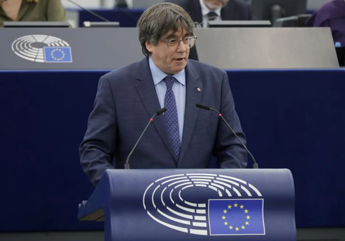 Carles Puigdemont, en el Parlamento Europeo, el pasado diciembre