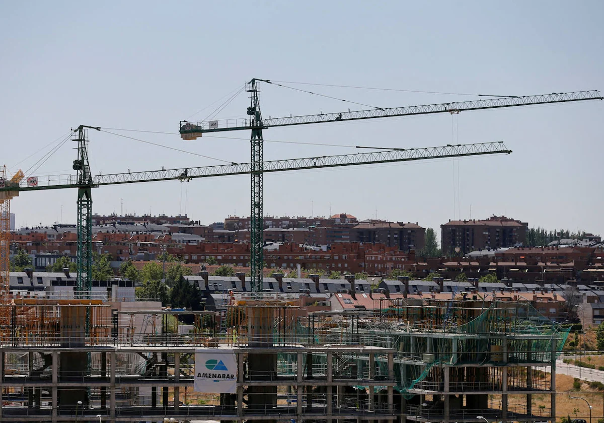 Viviendas en construcción en Madrid