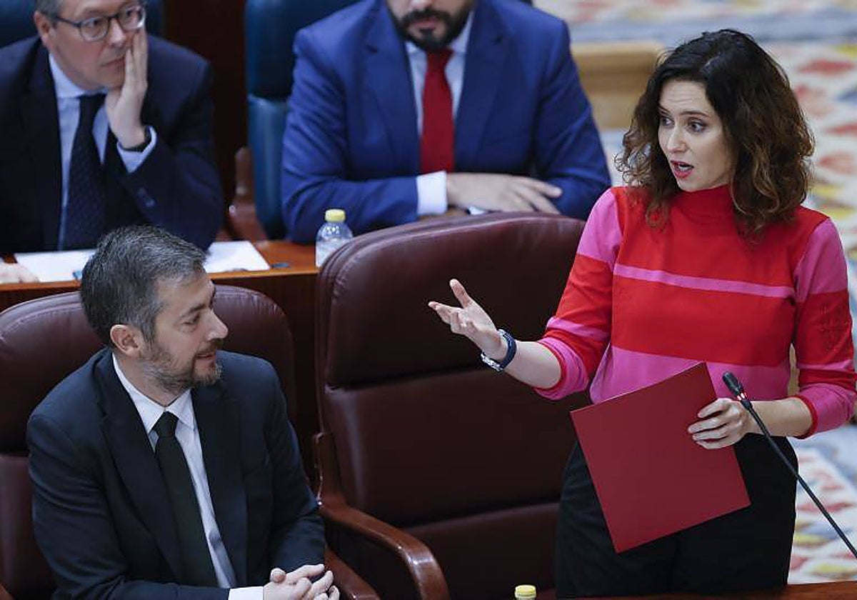 Isabel Díaz Ayuso, en el primer Pleno del año en la Asamblea