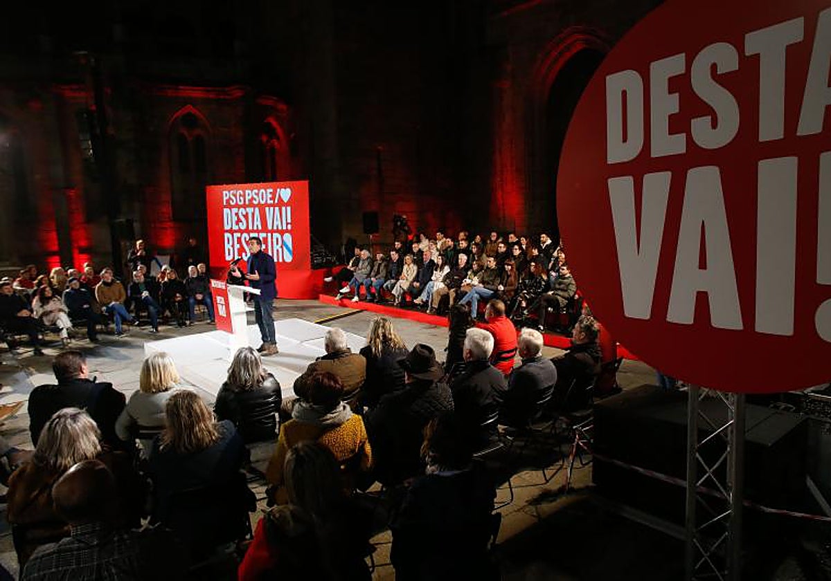 El candidato socialista a la Presidencia de la Xunta, José Ramón Gómez Besteiro