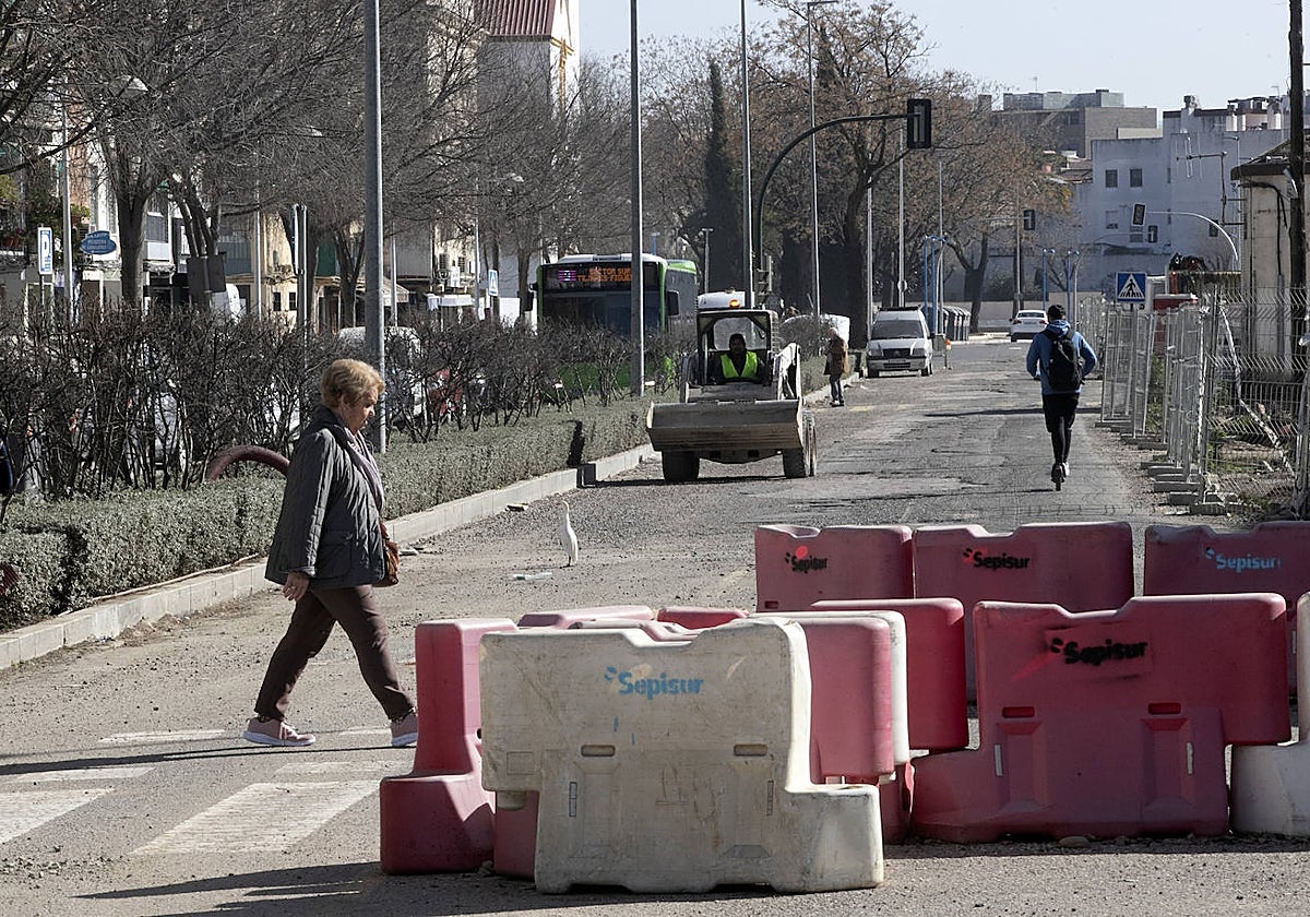 La avenida de Trassierra, en el tramo final de las obras