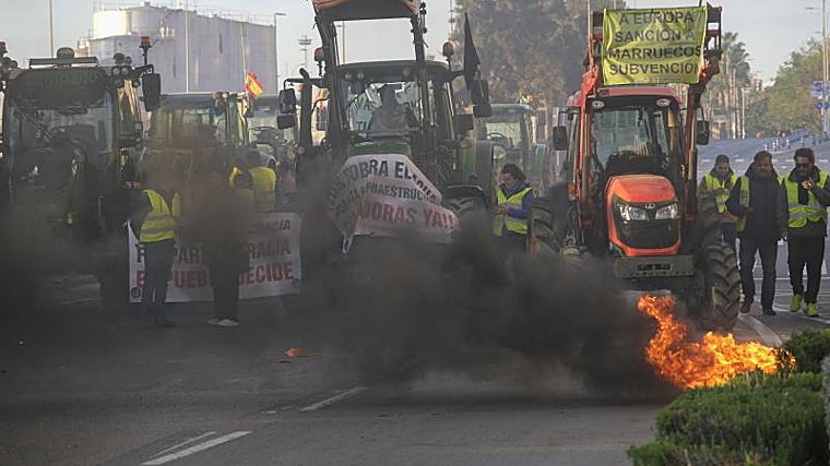 Algunos quemaron algún neumático para calentarse