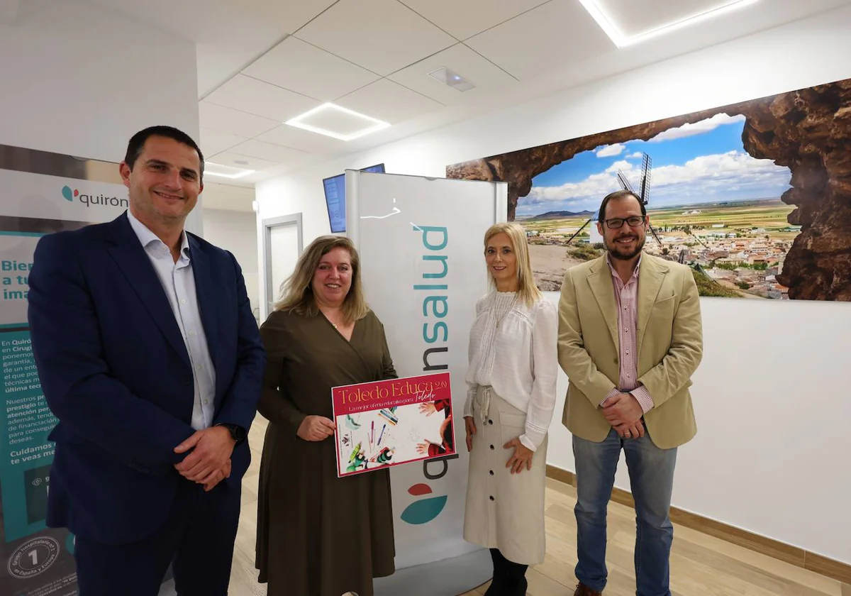 Morcillo con profesionales del departamento de Psicología Infantil y Familiar de Quirón Salud Toledo