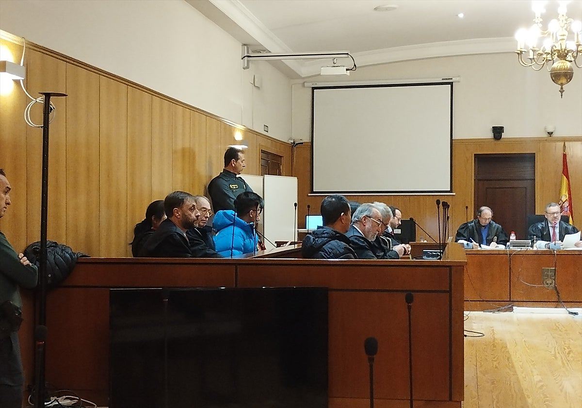 Los acusados durante la vista en la Audiencia de Valladolid