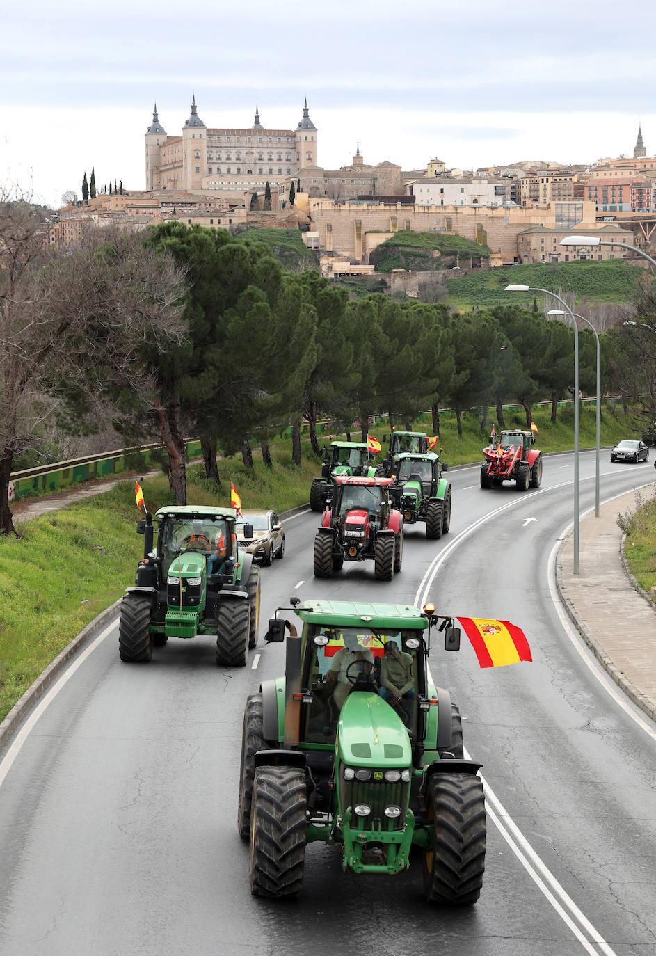 Las imágenes de la tractorada de este viernes en Toledo